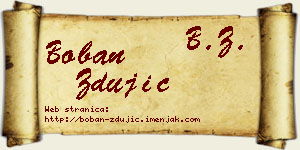 Boban Zdujić vizit kartica